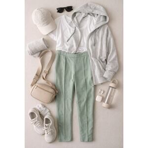 Elie Tahari Elie Sage Green Pull On Pants Stretch Joggers Athleisure size Medium